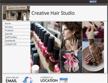 Tablet Screenshot of creativehairstudio.org